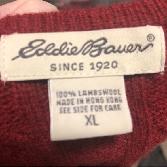 Eddie Bauer mens knitted lambs wool sweater vest size xl - Picture 6 of 6